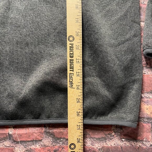 AFTCO Sweater Mens Medium1/4 Zip Gray AFTECH Fishing Fleece Poly Pockets - Picture 7 of 8